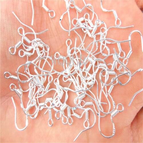 500pcs/lot Carven 925 Silver Earrings Clasps Hooks Fittings DIY Jewelry Making Accessories Hook Earwire Jewelry