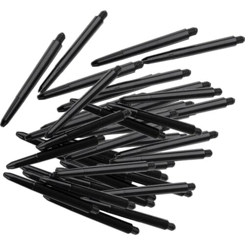 60 Pieces Plastic 52mm 2BA Re-Grooved Dart Shafts Dart Accessories - Black