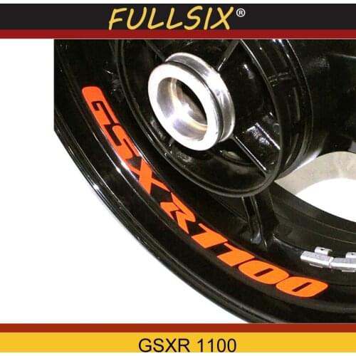 Seven colors 8X CUSTOM INNER RIM DECALS WHEEL Reflective STICKERS STRIPES FIT SUZUKI GSX R1100