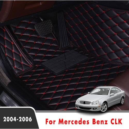 Car Floor Mats For Mercedes Benz CLK 2006 2005 2004 Carpets Waterproof Custom Foot Pads Auto Decoration Interior Accessories