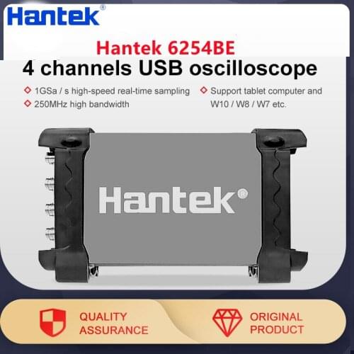Hantek 6254BE Car Detector 250MHz 4-Channel Digital Oscilloscope Supports USB Brightness Adjustment FFT Spectrum Analysis