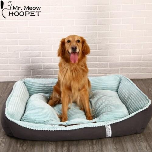 Hoopet Large Dog Bed Warm Washable Pet Sofa Removable Cover Plush Cozy Dog Couch For Golden Retriever, Border Collie