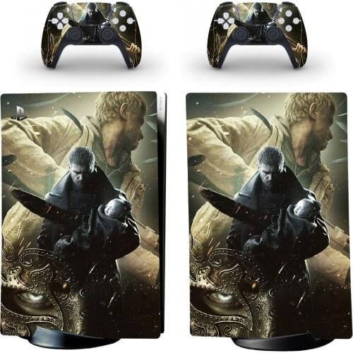 Evil Village PS5 Digital Skin Sticker for Playstation 5 Console & 2 Controllers Decal Vinyl Protective Skins