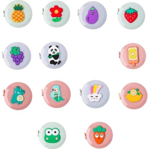 63HA Colorful Sewing Tailor Tape Measure Soft Flat Sewing Tape Easy to Carry Funny Cartoon for Ordering Clothes Online