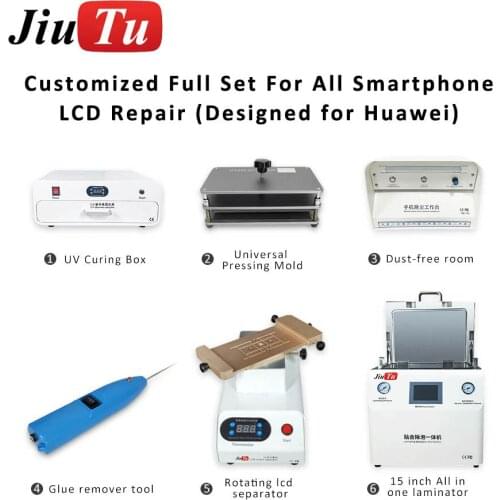 For Huawei Edge LCD Repair Rotate LCD Separator 15Inch Screen Automatic OCA Laminating Debubble Machine Set