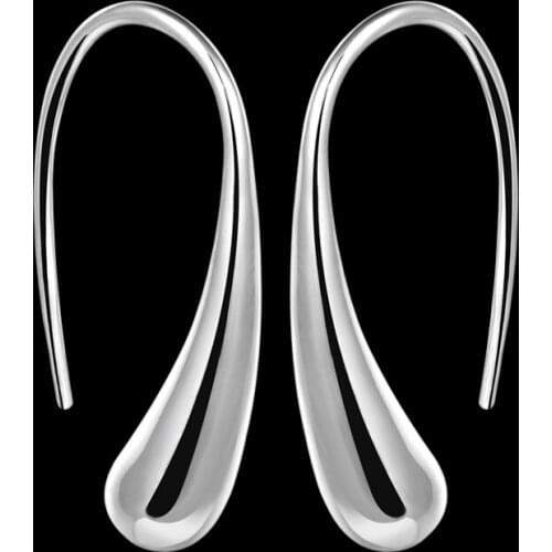 Graceful Drop Earrings silver color Silver Color Filled earrings for womens Water Drop jewelry AE2039