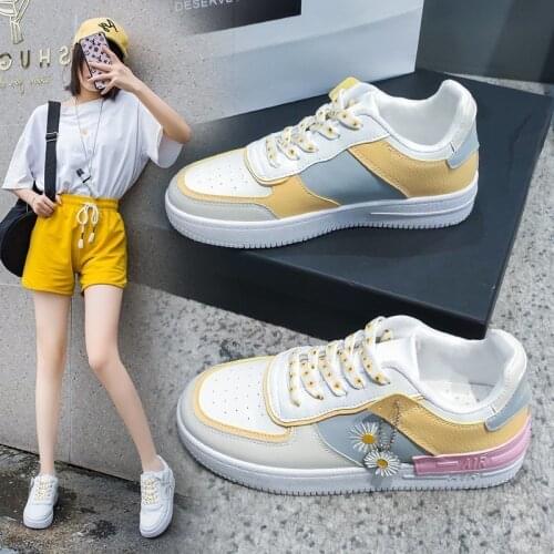 Fashion Sneakers Women Vulcanized Shoes Flower Casual Board Shoes Platform Flats Spring Summer Trainers Daisies Skateboard Shoes