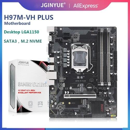 H97 desktop LGA1150 motherboard support NVME M.2 SSD Intel XEON i3 i5 i7 processor USB3.0 SATA3.0 M-ATX ddr3 ram H97M-VH PLUS