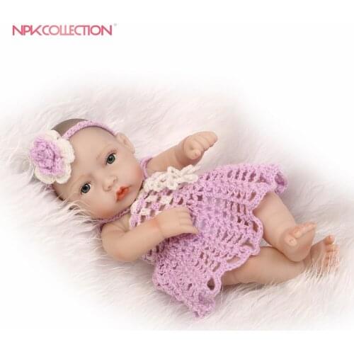 Premie newborn sweet small 12inch 25CM soft silicone vinyl real soft gentle touch reborn baby doll Christmas gift for children
