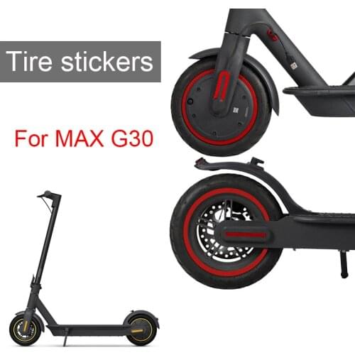 Sticker For NINEBOT MAX G30 Electric Scooter Wheel Hubs Protective Reflective Sticker Safety Night Riding Cycling Parts