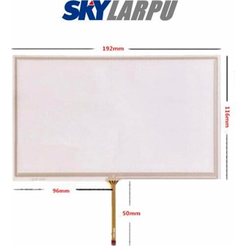 New 8''Inch 192mm*116mm Touch Peripheral Screen for GPS Navigation Touchscreen Digitizer Panel Glass Free Shipping