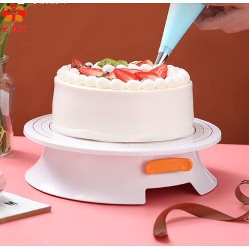 Plastic cake turntable flower turntable table wipe tray rotating non-slip pad home professional full set of tools baking cookies