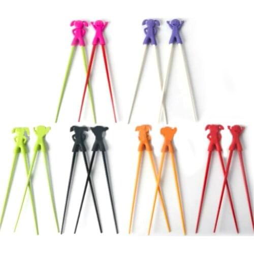 Multicolor Kids Training Chopsticks Cartoon Children Learning Chopsticks Tableware