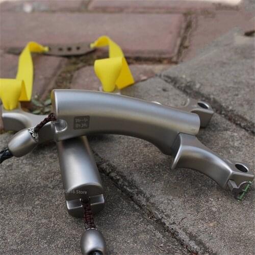 Outdoor Hunting Slingshot TC21 High-end titanium alloy Powerful Catapult With Rubber Band Catapult Shooting Steel Ball Bow toy