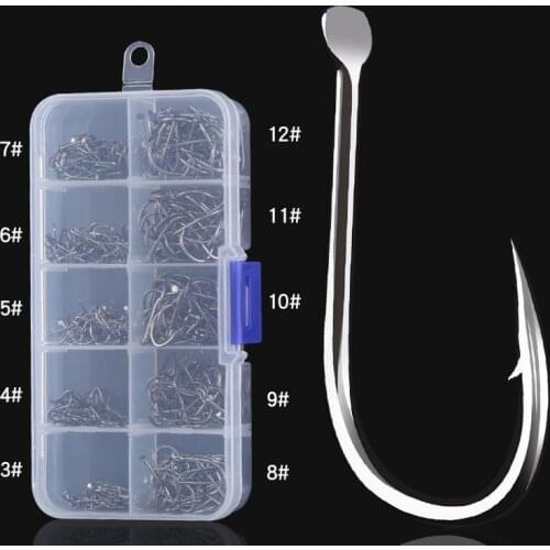 100/150/300pcs/Box High Carbon Steel Fishing hooks Mixed Size Barbed jig hook Carp Fishing Jig Head for Fly fishing Accessories