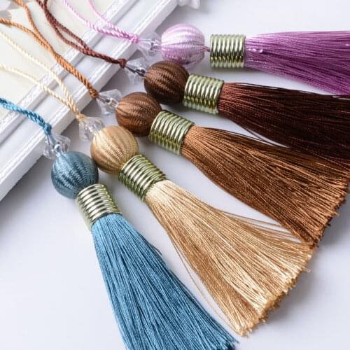 10PCS Lanyard Silk Tassel Sewing Curtain Simple Big Tassel Accessories Key Tassel Pendant For Fabric Home Decoration
