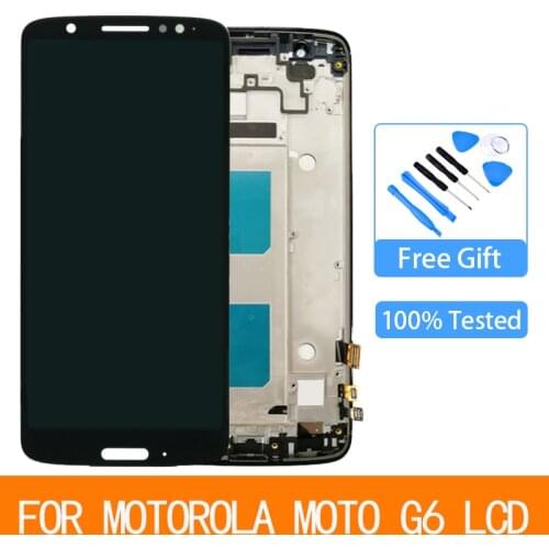 Replacement for Motorola G6 LCD Display Touch Screen Digitizer Assembly for Moto G6 XT1925 LCD Display with Fram