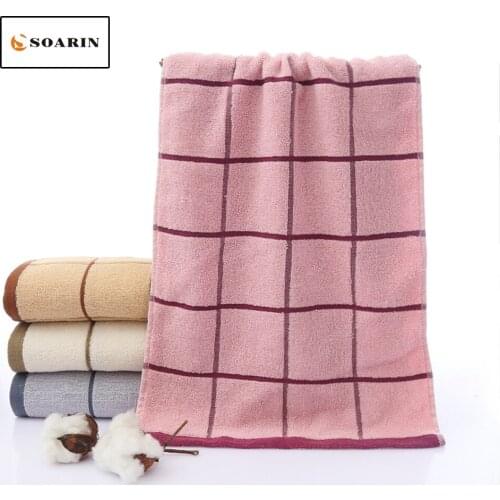 SOARIN Plaid Travel Towel 34x70cm Face Towel Toalha De Banho Strandlaken Handdoeken Handtuch Summer Towels For Beach Quick Dry