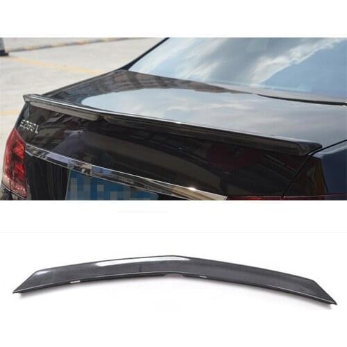FOR Benz E-Class W212 Carbon Fiber Spoiler E180 E200 E260 E320 Sedan Car Trunk Rear Lip Wing Tail Accessories V Style 2009-2016