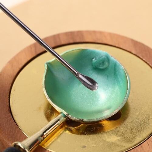 Stainless Steel Wax Pills Mix Tool Burning Melted Seal Wax Stirring Mixing Spoon Lacquered Rod Pink White Stamp Tools