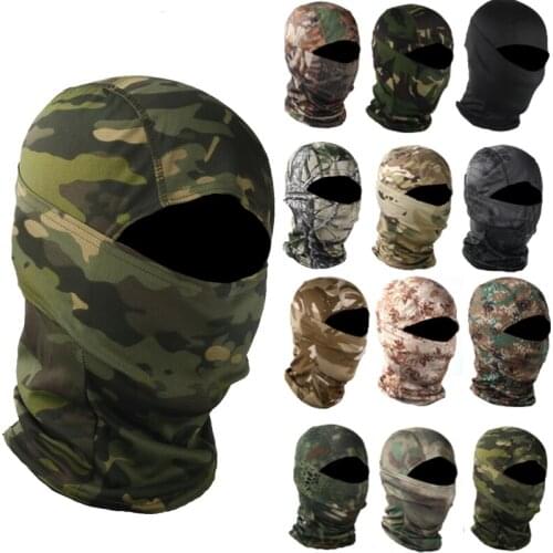 Tactical camouflage headgear sunscreen full face outdoor fishing mountaineering riding equipment sand mask quick drying Bib