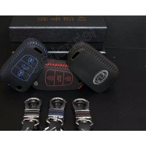 Only Red Case for KIA K2K5 car key case Hand sewing car key cover DIY car styling Genuine quality leather