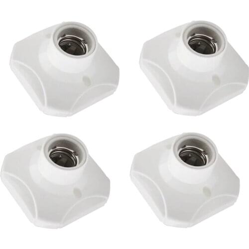 Screw Light Bulb Socket,4Pcs E27 Lamp Socket Holder For Bulb Halogen LED Lighting Energy Saving Light Holder