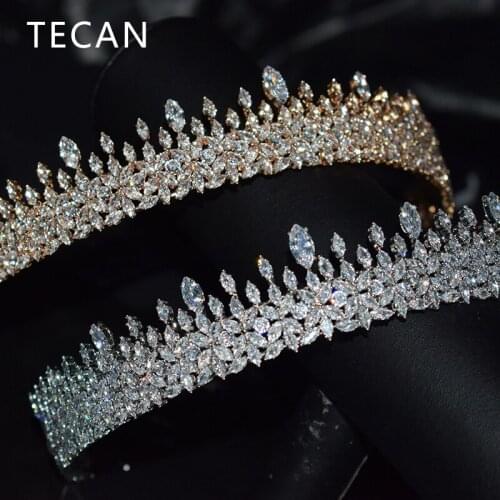 High-Grade Cubic Zirconia Inlayed Headbands Luxury Bridal Crowns Elegant Headwear Prom Hair Accessories Wear Wedding Jewelry