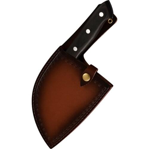 XYj Chinese Butcher Kitchen Knife Handmade Forged Full Tang Handle High Carbon Steel Chef Knives & Gift Knife Covers Sheath