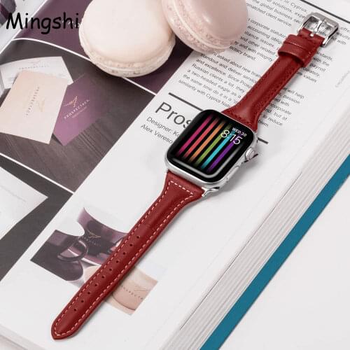 Women Leather loop for iWatch 40mm 44mm Sports Strap Single Tour band for Apple watch 42mm 38mm Series 1 2 3 4 5 6 se