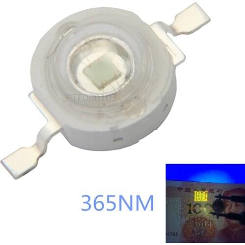 1pcs 5pcs 10pcs High Power UV LED Chip 3W COB LED UV 3W 365nm 370nm Diode Emitter Chip Ultraviolet Bulb Light