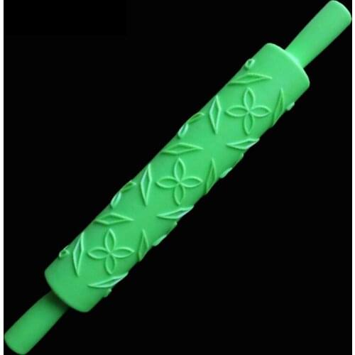 1Pc Good Useful Plastic Wicker Cake Decorating Paste Stick Rolling Pin Fondant Embossed Tool