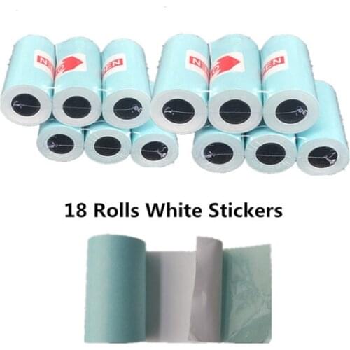18 Rolls 57x30mm Special Thermal Sticker Label Photo Paper Receipt Printer Supplies for 58mm A6 Peripage Paperang Printers Papel