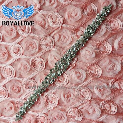 30pcs) Handmade Beaded Hot Fix Sliver Clear Bling Sew On Bridal Rhinestone Crystal Pearl Wedding Applique DIY Belt Sash Garter