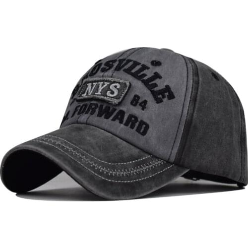 New Spring Washed Cotton Unisex Baseball Caps For Men Letter Cap Retro Casual Cotton Casquette Streetwear Snapback Hat Bone