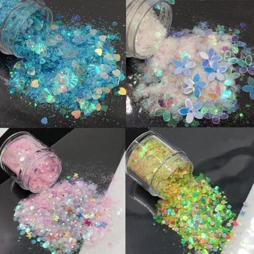 10Ml/box Epoxy Resin Mold Fillings Sparkling Materials Glitter Powder Heart Star Mix Sequins For Jewelry Making Resin Craft DIY