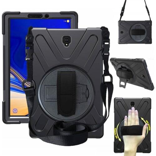 Case for Samsung Galaxy Tab S4 10.5 SM T830 T835 T837 tablet Kids skin Safe Shockproof Armor hard cover+ Hand Strap & Neck Strap