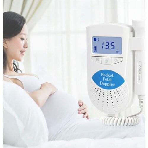 Upgraded 2.0MHz Doppler Fetal Heart rate Monitor Home Pregnancy Baby Fetal Sound Heart Rate Detector LCD Display No Radiation
