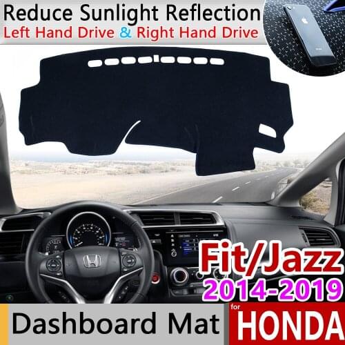 For Honda Fit Jazz 2014~2019 Anti-Slip Mat Dashboard Cover Pad Sunshade Dashmat Protect Carpet Accessories GK5 2016 2017 2018
