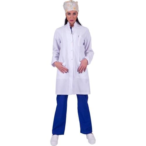 Doktor, öğretmen, laboratuvar beyaz önlüğü kadın hakim yaka bp02