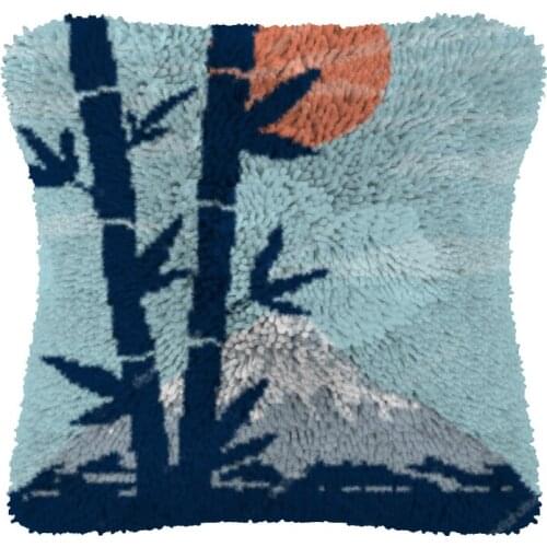 Mountain Latch Hook Kit Make Cushion Canvas Crochet Pillow Case Latch Hook Cushion Cover Arts & Craft