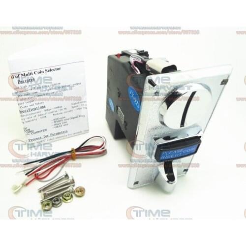 Good quality 923 multi coin selector coin acceptor for any 3 kinds of coins support multi coins with only 1 output, set up value