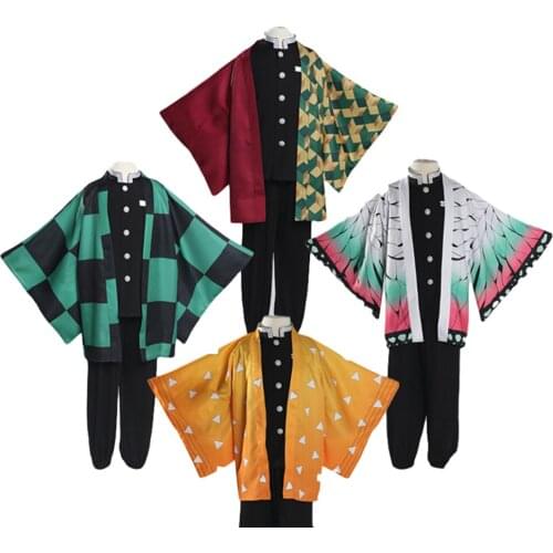 ELBCOS Kimetsu no Yaiba Demon Slayer Kids Kamado Tanjirou Agatsuma Zenitsu Tomioka Giyuu Kochou Shinobu Kimono Suit