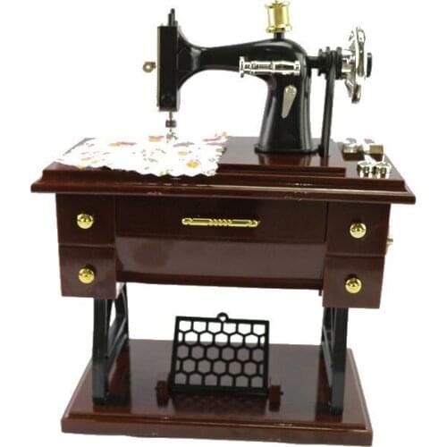 Creative Retro Sewing Machine Music Box Fashion Home Decoration Crafts For Kids Cute Music Toy Home Decor Supplies