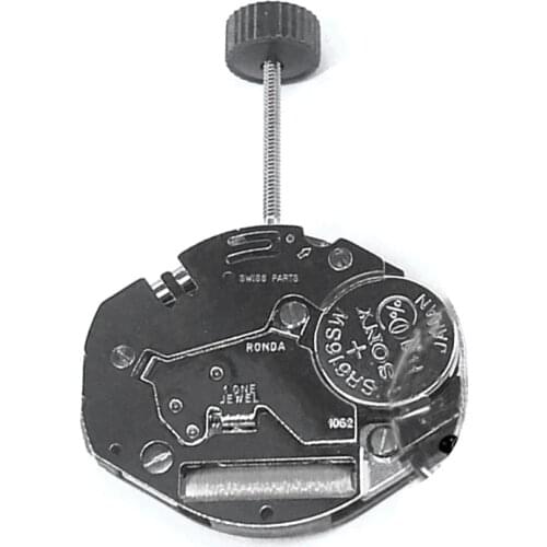 Quartz Movement with Battery & Adjust Stem 2 Hands 1062 Watch Repair Movement For RONDA 1062 Watch Repair parts Replacement