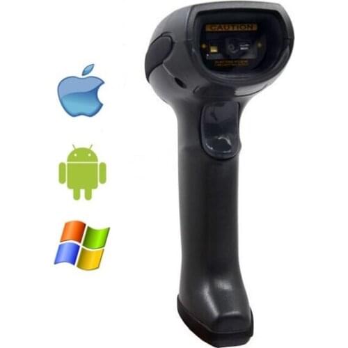 LS07B Updated Black handheld bluetooth wireless 2D barcode scanner,QR bar code reader with bluetooth receiver