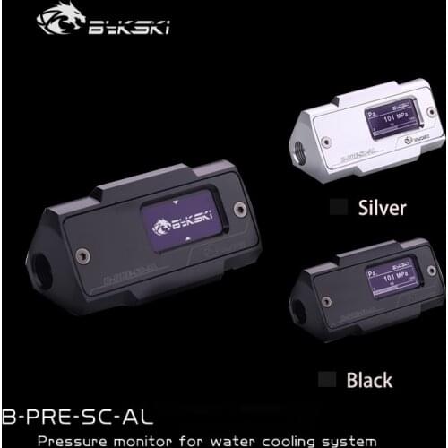 Bykski B-PRE-SC-AL PC Water Cooling Pressure Monitor OLED Digital Display Module Real-time Pressure Gauge