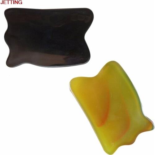 Massage 1Pcs GuaSha Skin Massage SPA Beauty Health Tools Yellow Black Color Traditional Scraping Tool