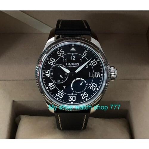 45mm PARNIS Automatic Self-Wind mechanical movement men watches power reserve Mechanical watches Business watches pa76-p8