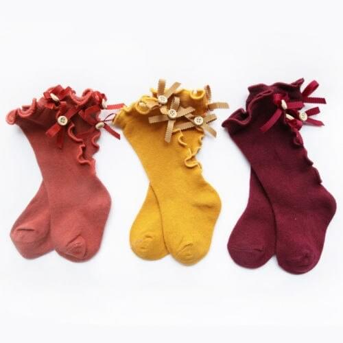 Cute Newborn Infant Solid Stockings Warm Sox Cotton Toddler Knee High Tights Baby Girls Anti Slip